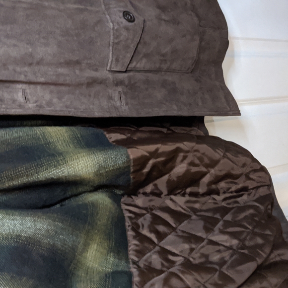 Knightsbridge Heavy Leather Suede Coat Medium - Brown - Picture 6 of 11